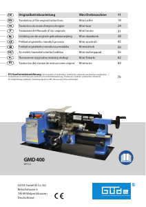 Manuál Güde GMD 400 Soustruh