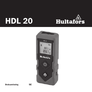 Bruksanvisning Hultafors HDL 20 Laseravståndsmätare