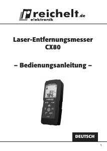 Bedienungsanleitung Precaster CX80 Laser-entfernungsmesser