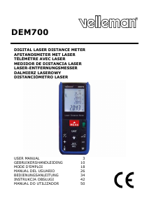 Manual Velleman DEM700 Medidor de distâncias a laser