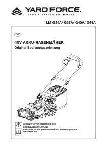 Bedienungsanleitung Yard Force LM G40A Rasenmäher