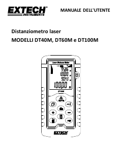Manuale Extech DT100M Misuratore di distanza laser