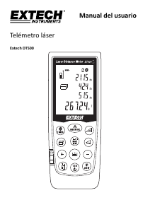 Manual de uso Extech DT500 Medidor láser