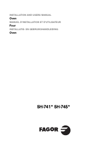 Manual Fagor 5H-741N Oven