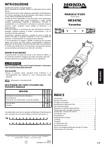 Manuale Honda HRX476C Rasaerba