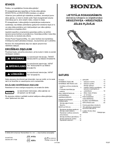 Rokasgrāmata Honda HRX537HYEA Zāles pļāvējs