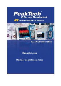 Manual de uso PeakTech P 2801 Medidor láser