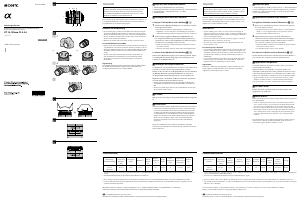Manual Sony SAL16105 Lente