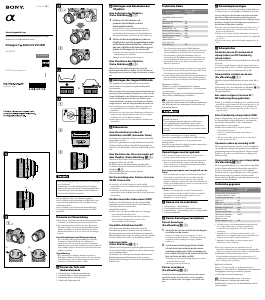 Bruksanvisning Sony SAL24F20Z Objektiv