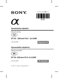 Návod Sony SAL55300 Fotografický objektív