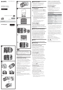 Brugsanvisning Sony SAL70300G2 Objektiv