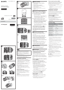 Návod Sony SAL70300G2 Fotografický objektív
