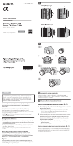 Manual Sony SAL85F14Z Obiectiv