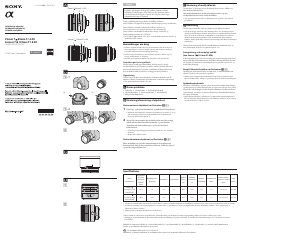 Brugsanvisning Sony SAL85F14Z Objektiv