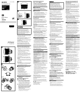 Руководство Sony SEL1224G Объектив