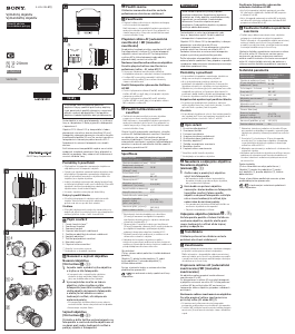 Návod Sony SEL1224G Fotografický objektív