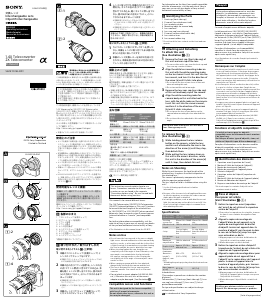 Manual de uso Sony SEL14TC Objetivo