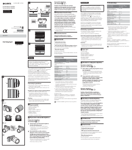 Manuál Sony SEL1670Z Objektiv