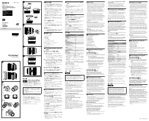 Manual de uso Sony SEL20F18G Objetivo