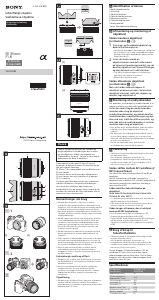 Käyttöohje Sony SEL35F18F Kameranlinssi