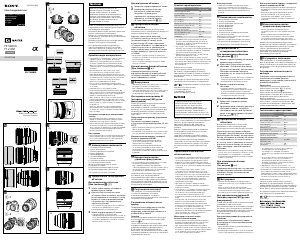 Посібник Sony SEL50F12GM Об'єктив