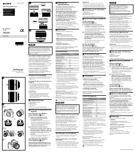 Manuale Sony SEL50F18F Obiettivo