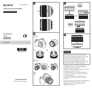 Manual Sony SEL50F18F Obiectiv