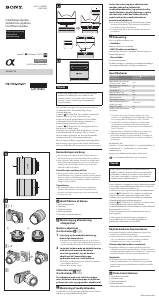 Brugsanvisning Sony SEL55F18Z Objektiv