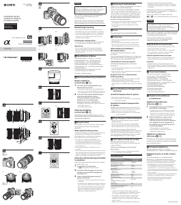 Brugsanvisning Sony SEL70200G Objektiv