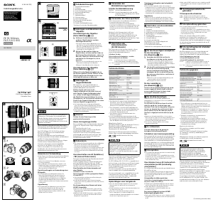 Manuale Sony SEL70300G Obiettivo