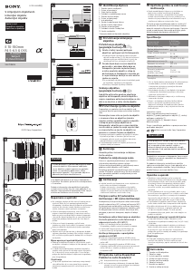 Priručnik Sony SEL70350G Objektiv fotoaparata