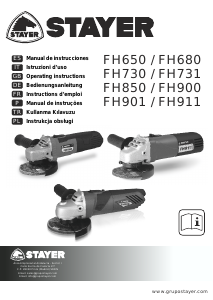 Manual de uso Stayer FH850 Amoladora angular