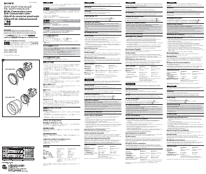 Manual de uso Sony VCL-DH0774 Objetivo