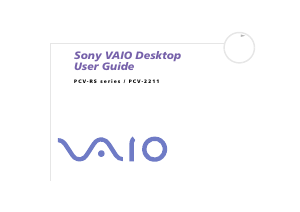 Handleiding Sony PCV-RS112 Vaio Desktop