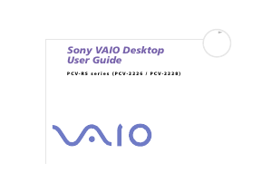 Manual Sony PCV-RS204 Vaio Desktop Computer