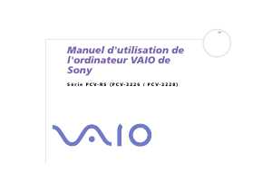 Mode d’emploi Sony PCV-RS212 Vaio Ordinateur de bureau