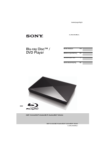 Mode d’emploi Sony BDP-S3200 Lecteur de blu-ray