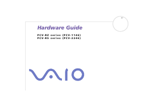 Manual Sony PCV-RS402 Vaio Desktop Computer