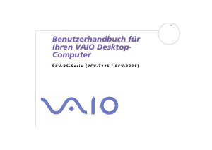 Bedienungsanleitung Sony PCV-RSM21 Vaio Desktop