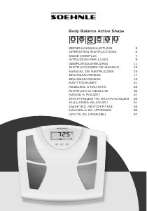Brugsanvisning Soehnle Active Shape Personvægt