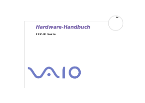 Bedienungsanleitung Sony PCV-W1 Vaio Desktop