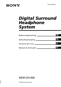 Manuale Sony MDR-DS1000 Cuffie