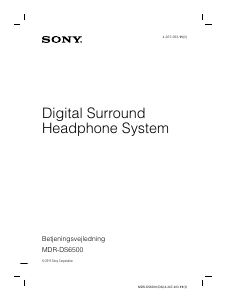 Brugsanvisning Sony MDR-DS6500 Hovedtelefon
