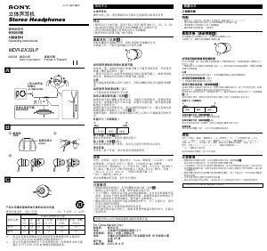 说明书 索尼 MDR-EX33LP 耳機