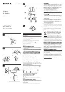 Priručnik Sony MDR-EX57LP Slušalica