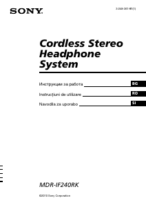 Manual Sony MDR-IF240RK Căşti