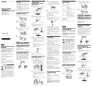 Manual de uso Sony MDR-NC32NX Auriculares