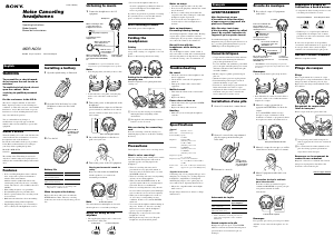 Mode d’emploi Sony MDR-NC500D Casque