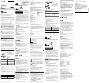 Manual de uso Sony MDR-NWBT10 Auriculares