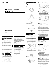 Priručnik Sony MDR-RF800RK Slušalica